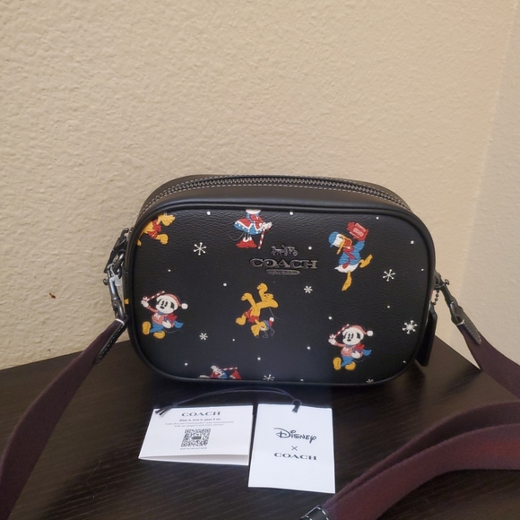 Coach  Disney X  Mini Camera Crossbody With  Holiday Print - Picture 7 of 16